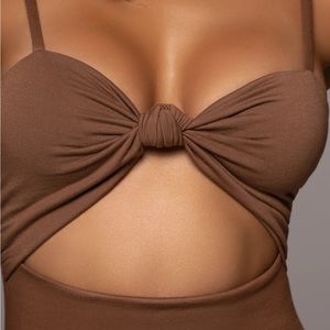 CHOCOLATE MIDNIGHT MEMORIES MIDI DRESS